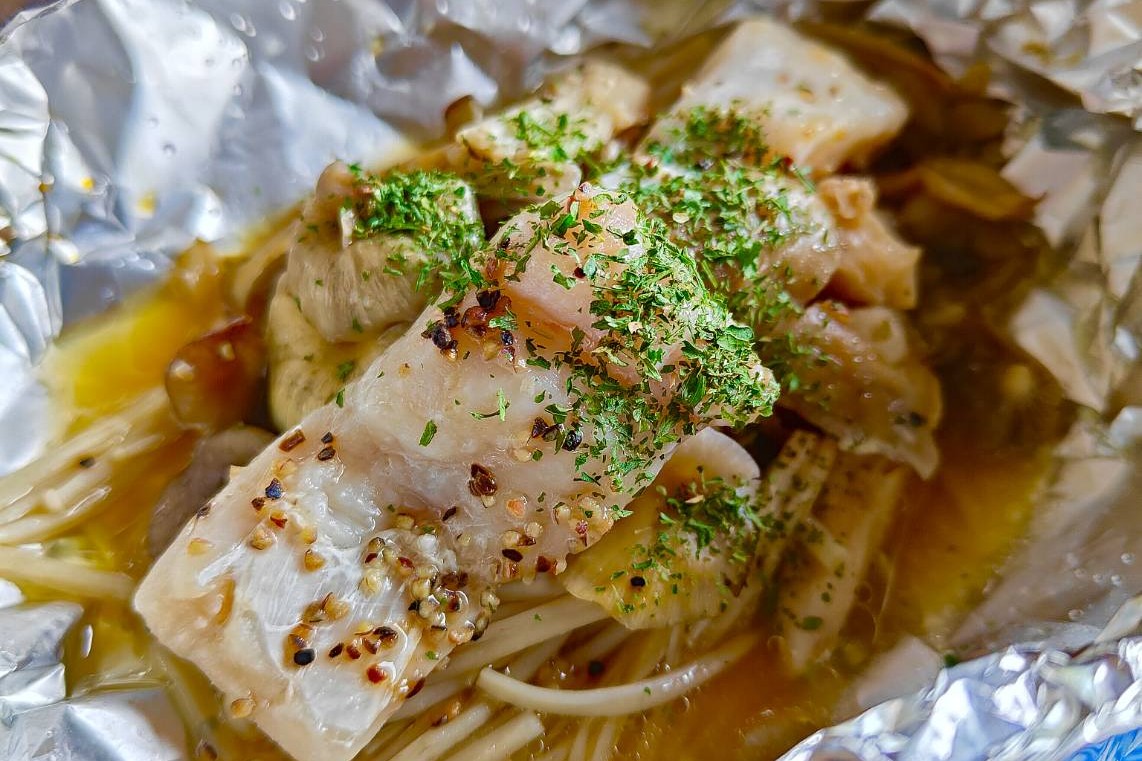 鱈とキノコのホイル焼き